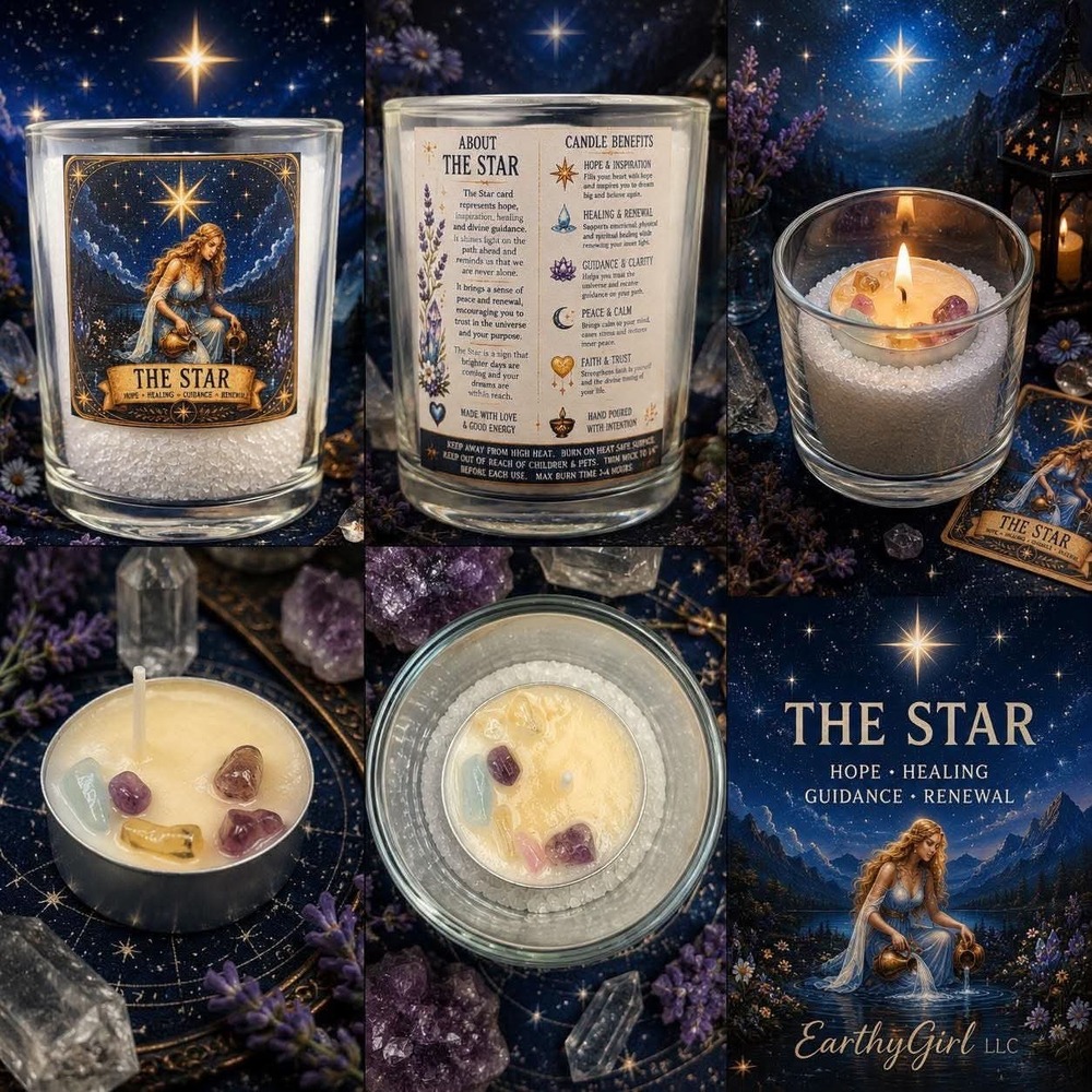 The Star‎ Tarot Tea Light Candle Set